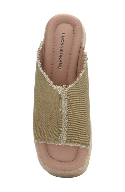Shop Lucky Brand Scippio Espadrille Platform Sandal In Fennel Seed