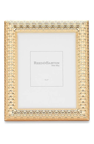 Shop Reed & Barton Watchband Textured Picture Frame In Golden Tones