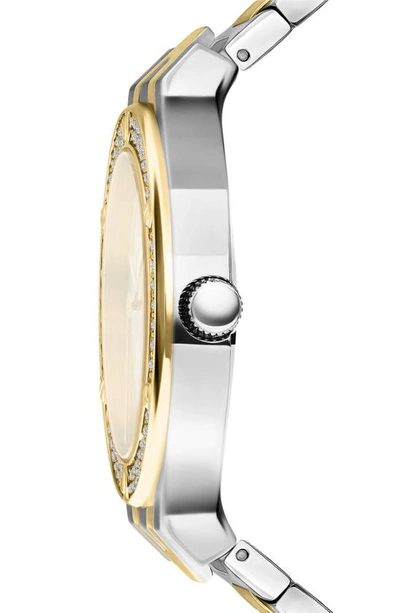 Shop Versus Vittoria Crystal Bracelet Watch, 38mm In Two Tone Gold