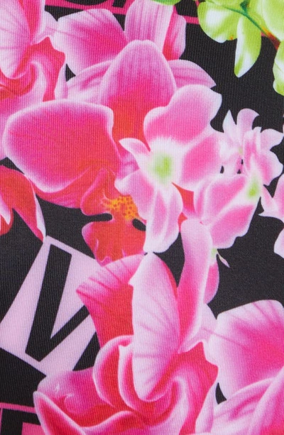 Shop Versace Orchid Print Bikini Bottoms In Rosa