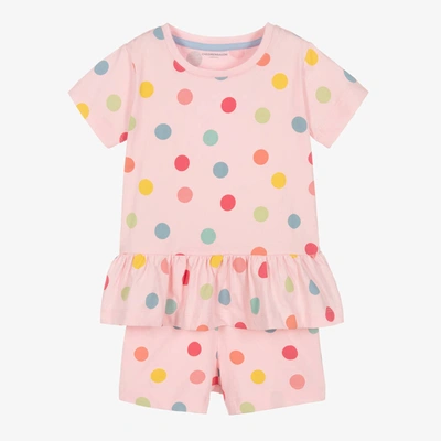 Shop Childrensalon Essentials Girls Pink Organic Polka Dot Shorts Set