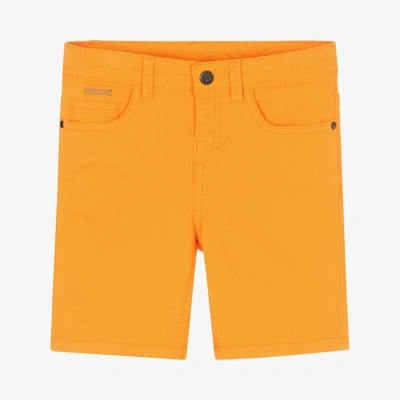 Shop Mayoral Boys Orange Cotton Shorts