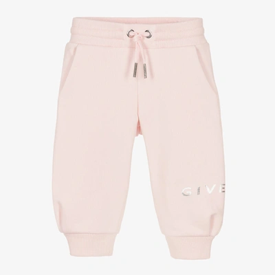 Shop Givenchy Girls Pink 4g Logo Joggers