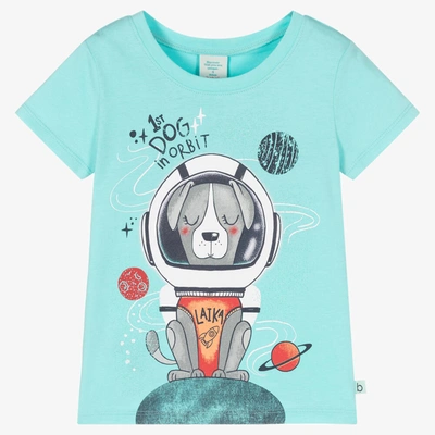 Boboli Kids' Girls Blue Dog Astronaut T-shirt | ModeSens