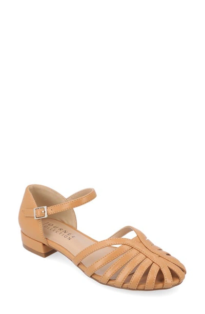 Shop Journee Collection Joannah Flat In Tan