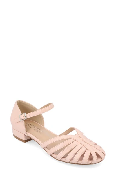 Shop Journee Collection Joannah Flat In Blush