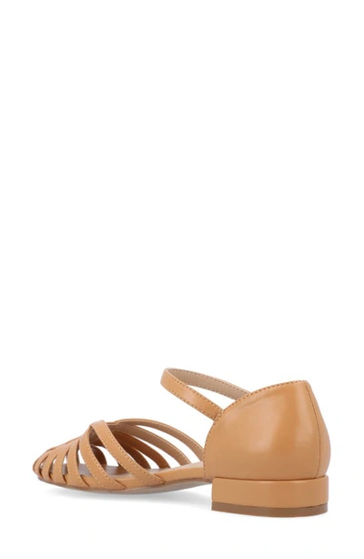Shop Journee Collection Joannah Flat In Tan