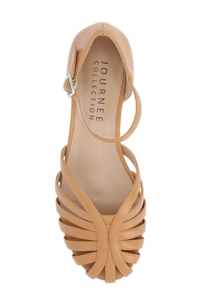 Shop Journee Collection Joannah Flat In Tan