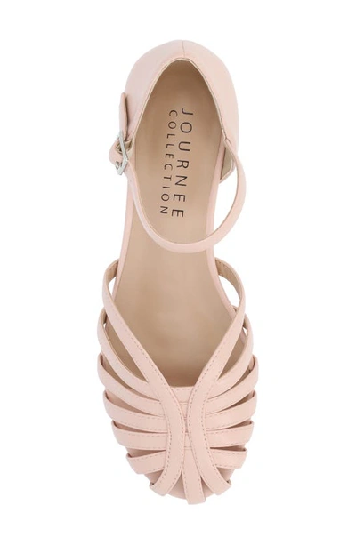 Shop Journee Collection Joannah Flat In Blush