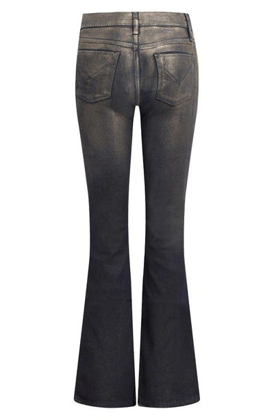 Shop Hudson Barbara Coated High Waist Stretch Bootcut Jeans In Ombre Foil