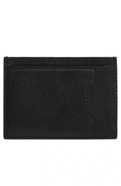 Shop Amiri Logo Leather Card Case In Black