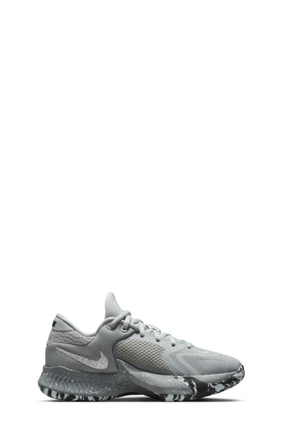 Shop Nike Kids' Giannis Freak 4 Sneaker In Grey/ Ice/ Cool Grey/ White