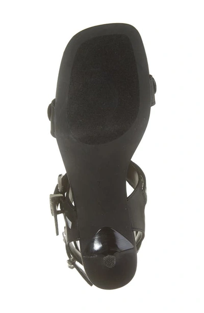 Jeffrey Campbell Eclectica Double Ankle Strap Sandal In Black Silver