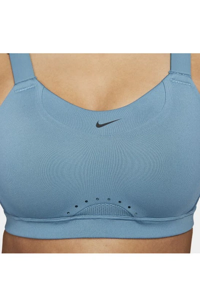 Nike Women's Alpha High-support Padded Adjustable Sports Bra In Noise Aqua/ Black