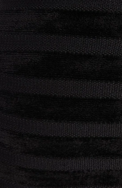 Shop Alaïa 3d Long Ribbed Sweater Skirt In Noir Alaia
