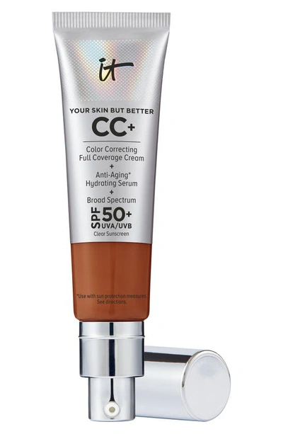 It Cosmetics Cc+ Cream Full Coverage Color Correcting Foundation With Spf 50+ Deep In Deep Us