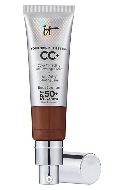 Shop It Cosmetics Cc+ Color Correcting Full Coverage Cream Spf 50+ In Deep Bronze