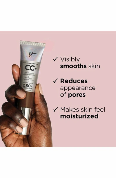 Shop It Cosmetics Cc+ Color Correcting Full Coverage Cream Spf 50+ In Deep Mocha