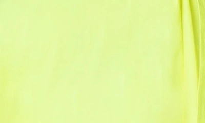Shop Akris Punto V-neck Belt Detail Cotton Poplin Dress In Neon Yellow