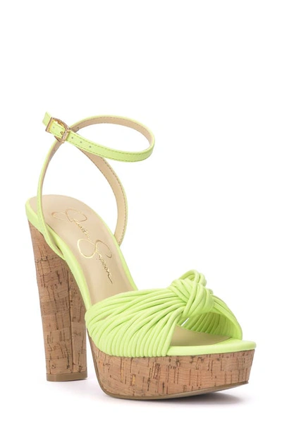 Shop Jessica Simpson Immie Platform Sandal In Daquiri Gree Itlnpp
