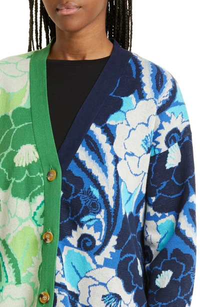 Shop Farm Rio Tropical Groove Mix Pattern Cardigan In Tropical Groove Blue