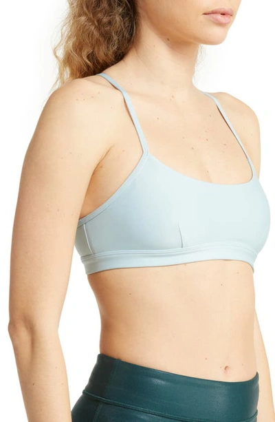Shop Alo Yoga Airlift Intrigue Bra In Chalk Blue