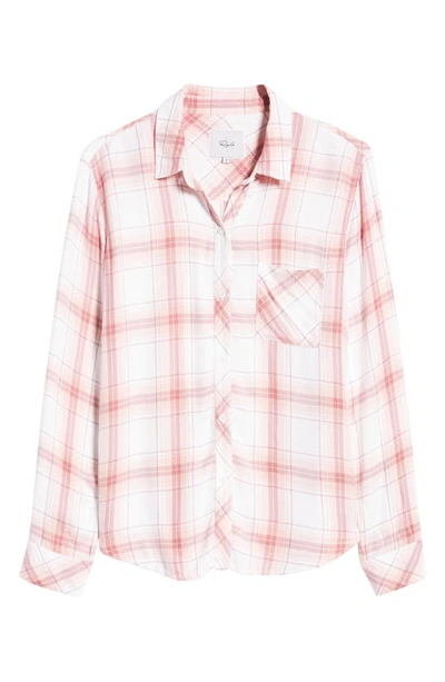 Shop Rails Hunter Plaid Button-up Shirt In Blush White Petal