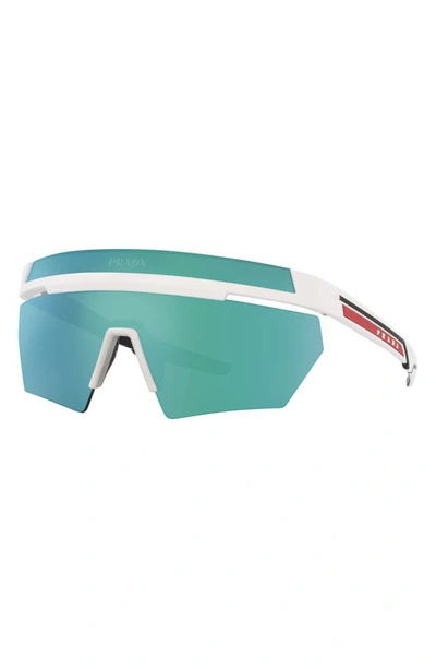 Shop Prada Shield Sunglasses In White