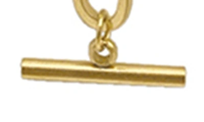 Adornia Paperclip Chain Y-drop Necklace In Yellow