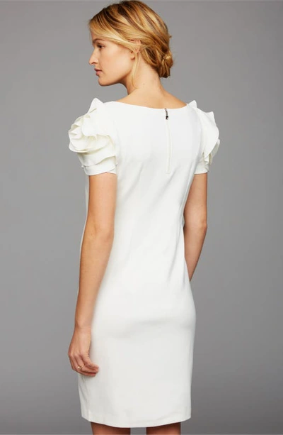 Pietro Brunelli Salisburgo Rose Ruffle Maternity Sheath Dress In White