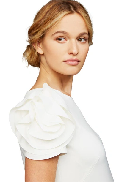 Pietro Brunelli Salisburgo Rose Ruffle Maternity Sheath Dress In White