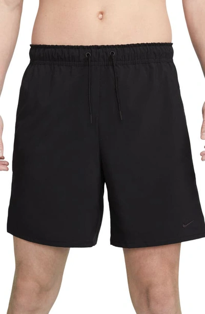 Shop Nike Dri-fit Unlimited 7-inch Unlined Athletic Shorts In Black/ Black/ Black