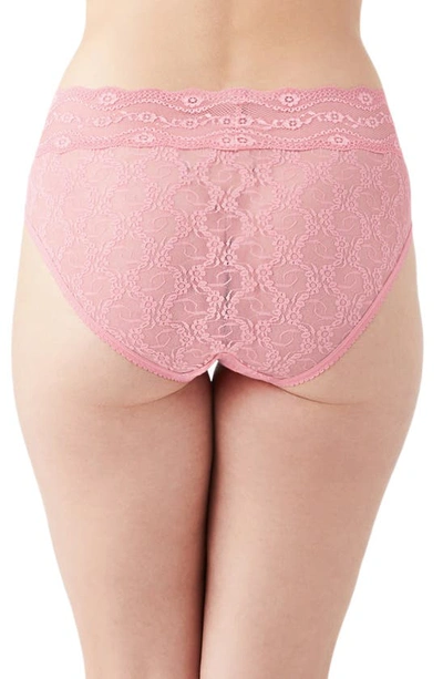 Shop B.tempt'd By Wacoal Lace Kiss High Cut Panties In Sea Pink