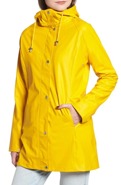 Shop Ilse Jacobsen Raincoat In Cyber Yellow