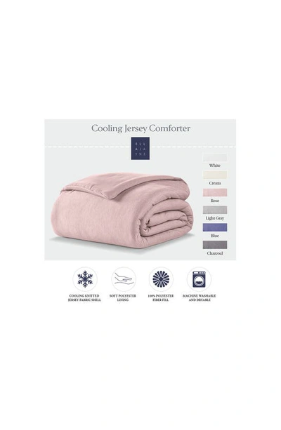 Shop Ella Jayne Home Cooling Jersey Fabric Down Alternative Comforter In Rose