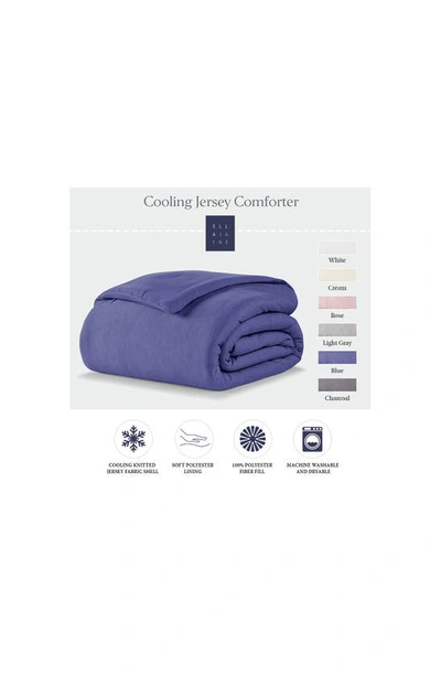 Shop Ella Jayne Home Cooling Jersey Fabric Down Alternative Comforter In Blue