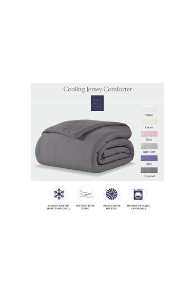 Ella Jayne Home Cooling Jersey Fabric Down Alternative Comforter In Charcoal