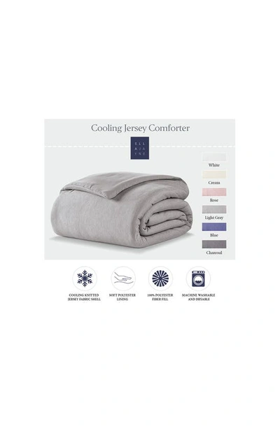 Shop Ella Jayne Home Cooling Jersey Fabric Down Alternative Comforter In Light Grey