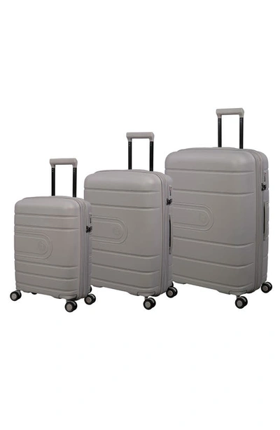 Shop It Luggage Eco-tough 3-piece Hardside Spinner Set In Silver Lining