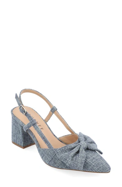 Shop Journee Collection Tailynn Slingback Pump In Blue