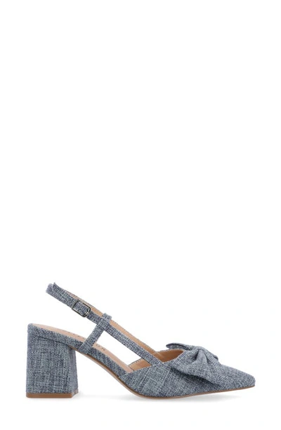 Shop Journee Collection Tailynn Slingback Pump In Blue