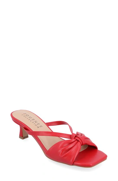 Journee Collection Starling Kitten Heel Sandal In Red