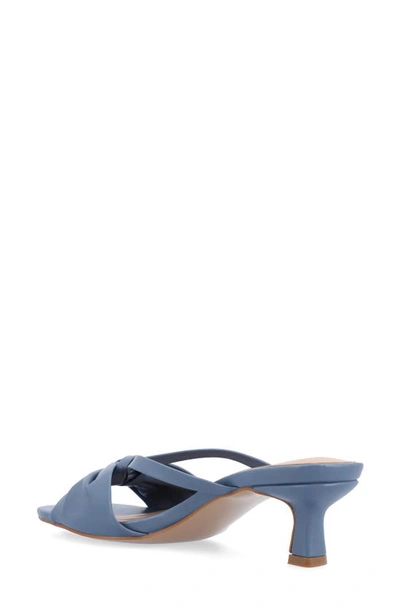 Journee Collection Starling Kitten Heel Sandal In Blue