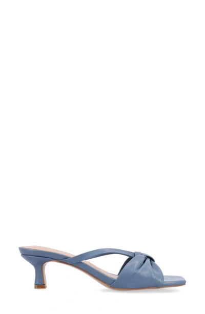 Journee Collection Starling Kitten Heel Sandal In Blue