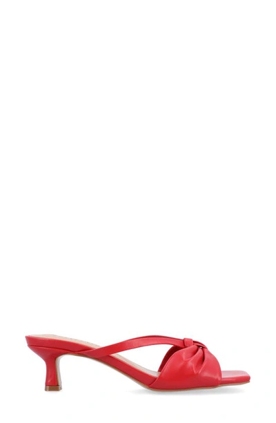 Journee Collection Starling Kitten Heel Sandal In Red