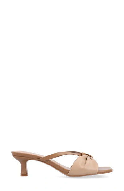 Journee Collection Starling Kitten Heel Sandal In Tan