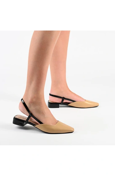 Journee Collection Paislee Slingback Pump In Tan