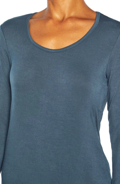 Shop Marika Andrea Ruched Back Long Sleeve T-shirt In Midnight Navy