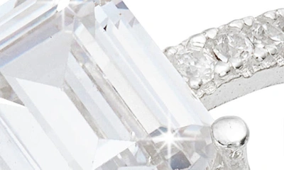 Shymi Cubic Zirconia Bypass Statement Ring In Silver/ White