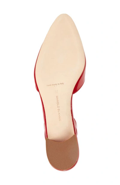 Manolo Blahnik Aspro Block Heel Slingback Pump In Red